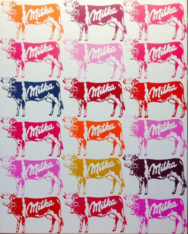 18 vaches Milka roses by Nicolas Noverraz, 2016