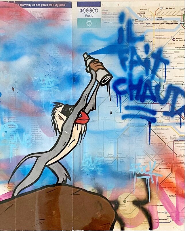 Il fait chaud (Metro Map of Paris) de FAT, 2020 (vue 2)