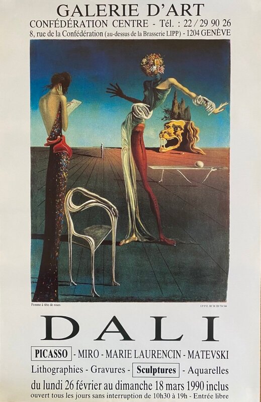 Femme à tête de roses by Salvador Dalí, 1990