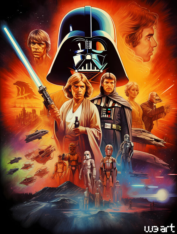 Empire Strikes Back Again Vintage de W3 ART, 2023