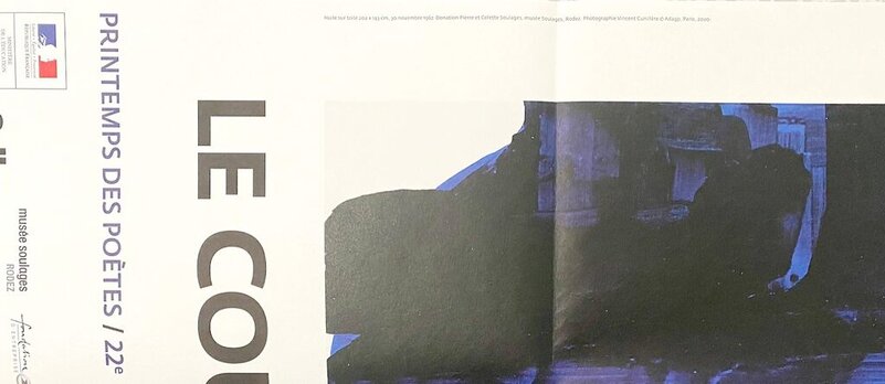 Le Courage (Printemps des Poètes) de Pierre Soulages, 2020 (vue 2)
