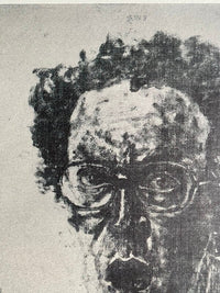 Autoportrait à la bouche ouverte d'Avigdor Arikha, 1990 (vue 2)