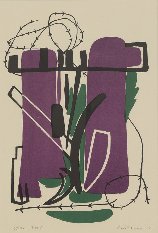 Campo sbarrato (Barred field) de Giuseppe Santomaso, 1950