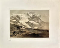 La Jungfrau Vue de la Petite Scheideck de Frédéric Martens, 1865