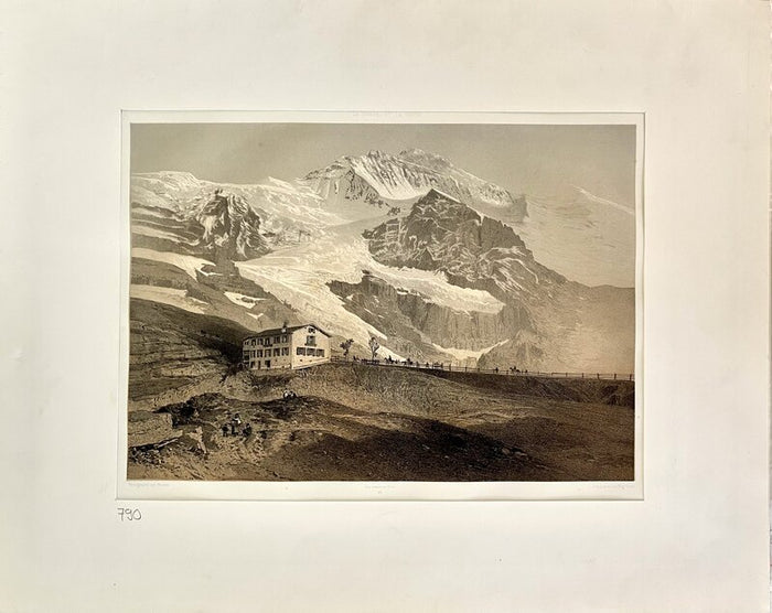 La Jungfrau Vue de la Petite Scheideck de Frédéric Martens, 1865