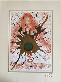 At the Lord's Supper, Christ breaks the bread and gives the cup (Matthew 26,26-28) de Salvador Dalí, 1985
