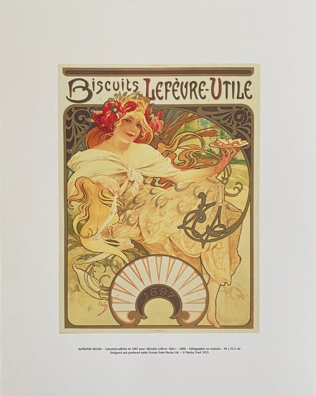 Biscuits Lefèvre-Utile d'Alphonse Mucha, 2023 (vue 2)