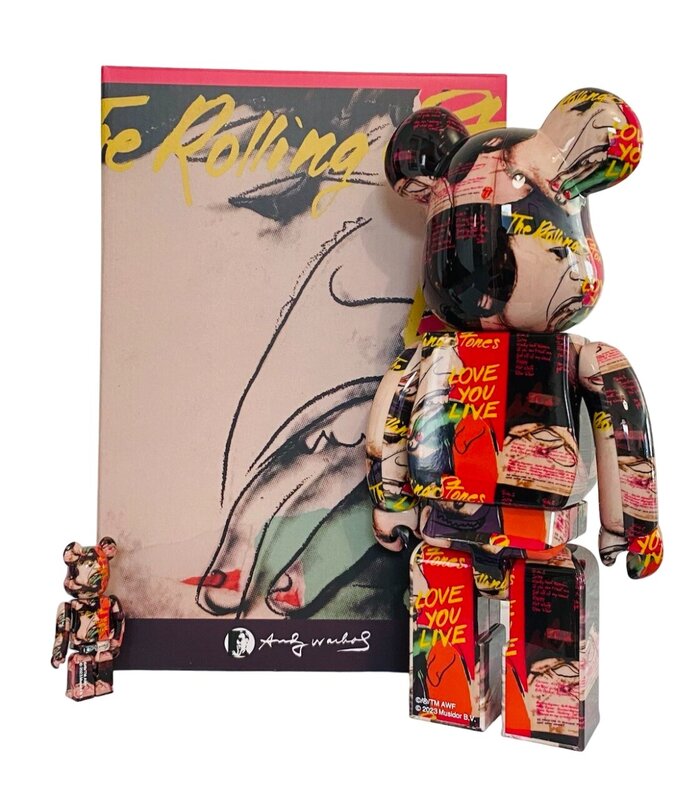 Andy Warhol x The Rolling Stones "Love You Live" 400% + 100% de BE@RBRICK,, 2024 (vue 2)