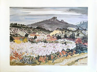 Amandiers en fleurs aux Baux d'Yves Brayer, 1992