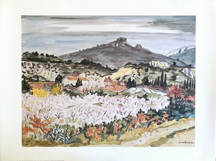 Amandiers en fleurs aux Baux d'Yves Brayer, 1992