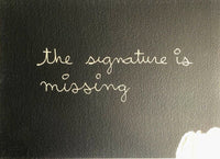 The signature is missing by Ben Vautier, 1975