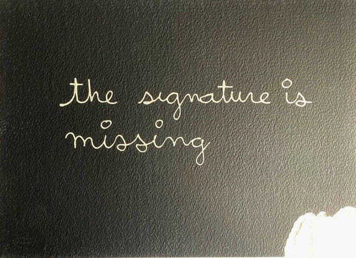 The signature is missing de Ben Vautier, 1975