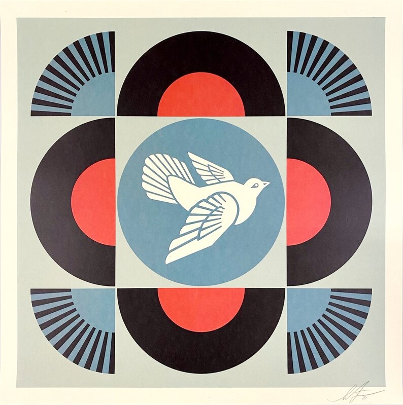 Geometric Dove (Black) by Shepard Fairey, 2021