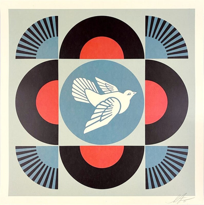 Geometric Dove (Black) by Shepard Fairey, 2021