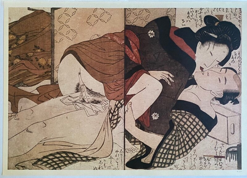 Ukiyo-e Shunga Edo Era de Kitagawa Utamaro, 1995