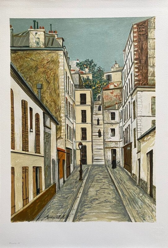 Passage Cottin à Montmartre de Maurice Utrillo, vers 1990