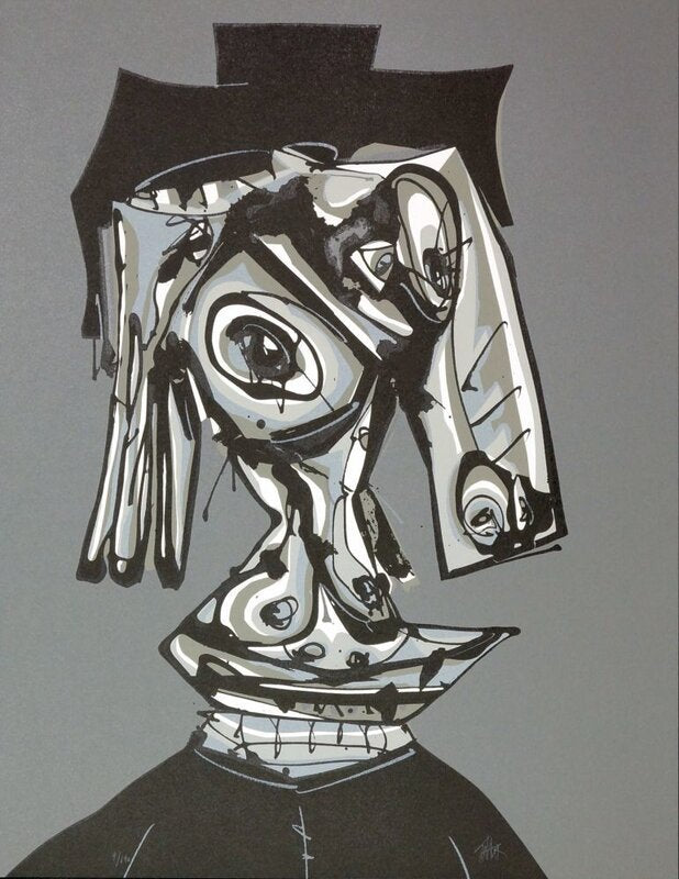 Dora Maar visitada III d'Antonio Saura, 1986