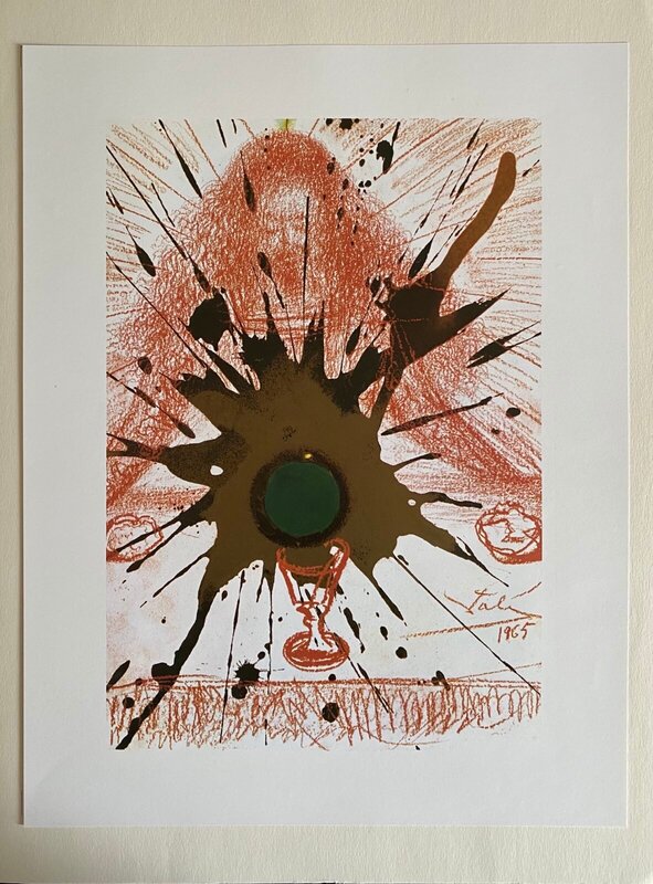 At the Lord's Supper, Christ breaks the bread and gives the cup (Matthew 26,26-28) by Salvador Dalí, 1985 (view 2)