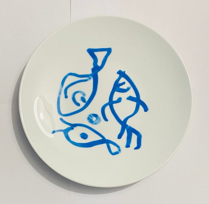 Vie Marine : Trois poissons by Zao Wou-Ki 趙無極, 2018
