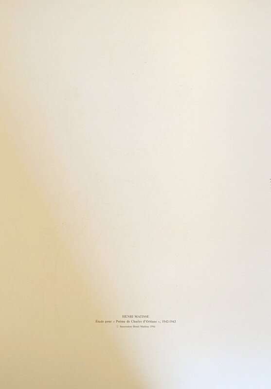 Etude pour poème de Charles d'Orléans by Henri Matisse, 1942-43 (view 2)