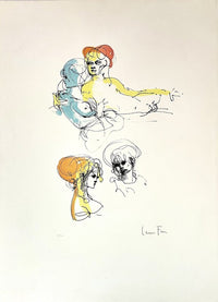 Esquisse de Leonor Fini, vers 1980