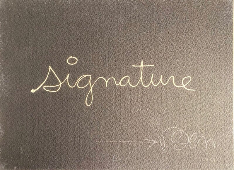 Signature by Ben Vautier, 1975