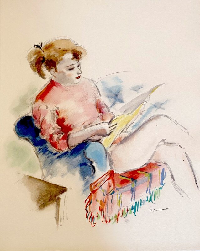 Les lectures de Simone by André Dignimont, 1968