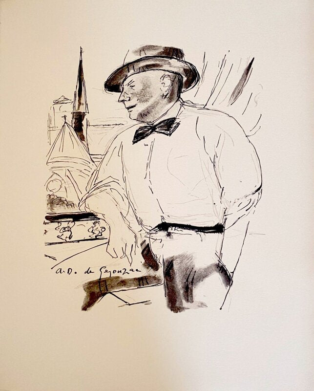 Dig à sa fenêtre by André Dunoyer de Segonzac, 1968