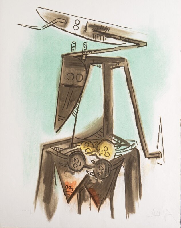 Taureau-trois-graines s'est laisse pousser les dents de Wifredo Lam, 1973