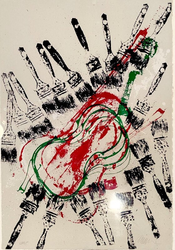 Empreintes de violons et pinceaux by Arman, c. 1970