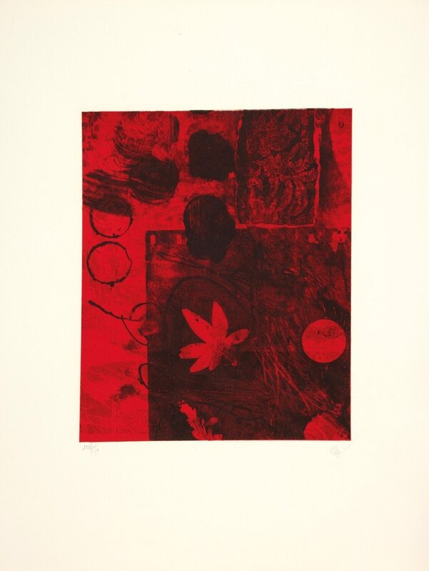 Feuille rouge d'Antoni Clavé, 1975