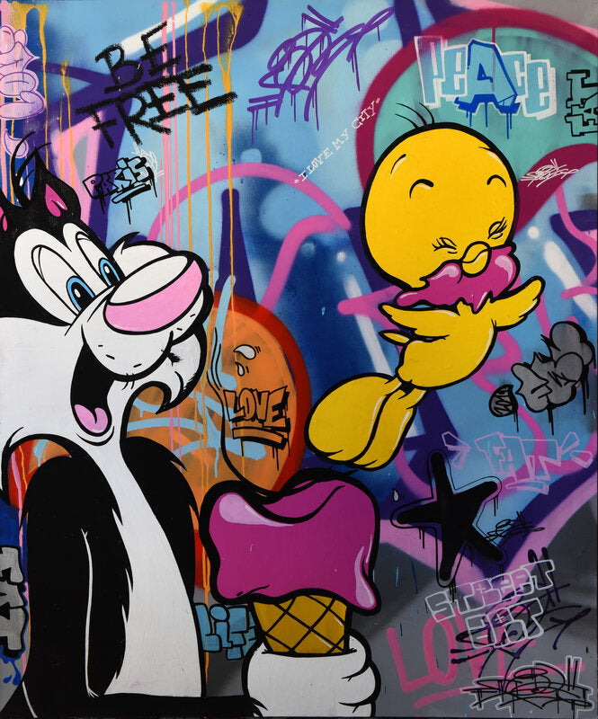 Tweety & Sylvester Print de FAT, 2019
