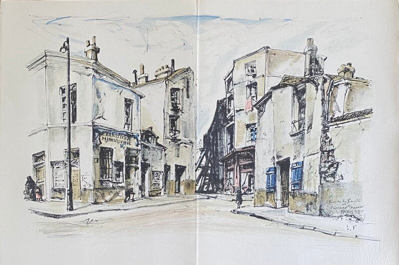 Rue de la Santé et Passage Prévost, Paris 13ème by Léonard Tsugouharu Foujita 藤田 嗣治, 1964