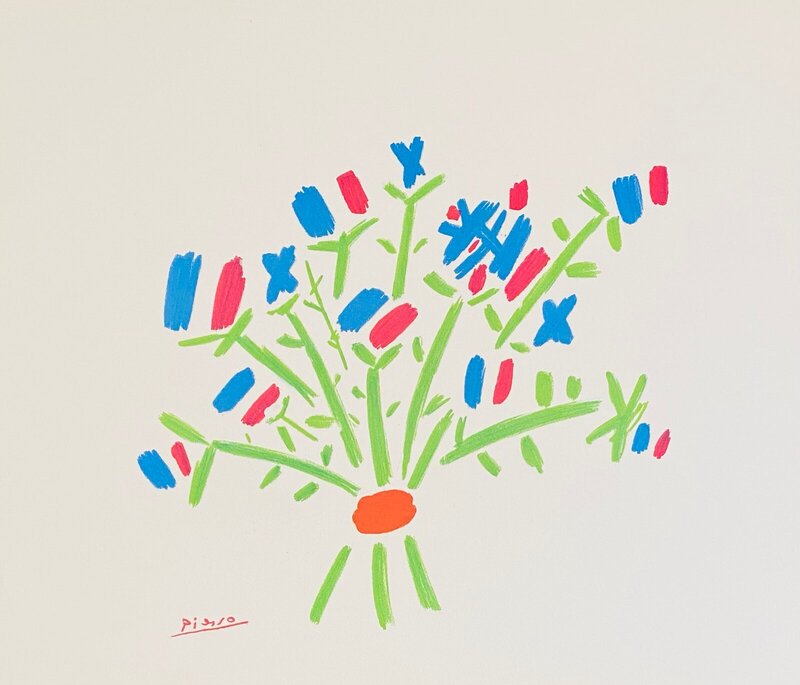 Le bouquet Bleu, Blanc, Rouge de Pablo Picasso, 1980