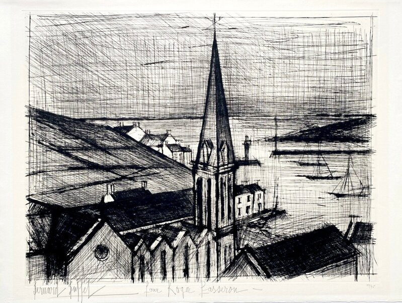Le clocher de Sauzon by Bernard Buffet, 1962