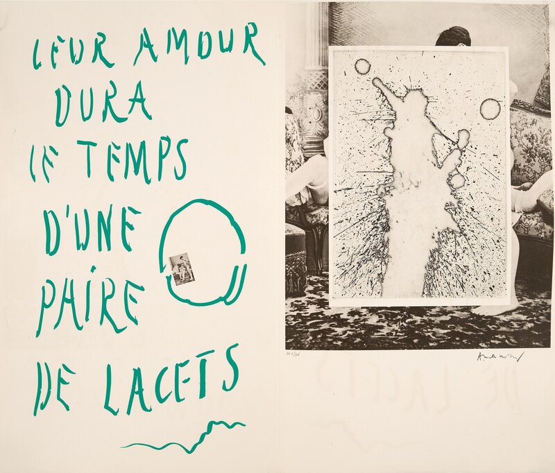Leur amour dura le temps d’une paire de lacets de Pierre Alechinsky, 1974