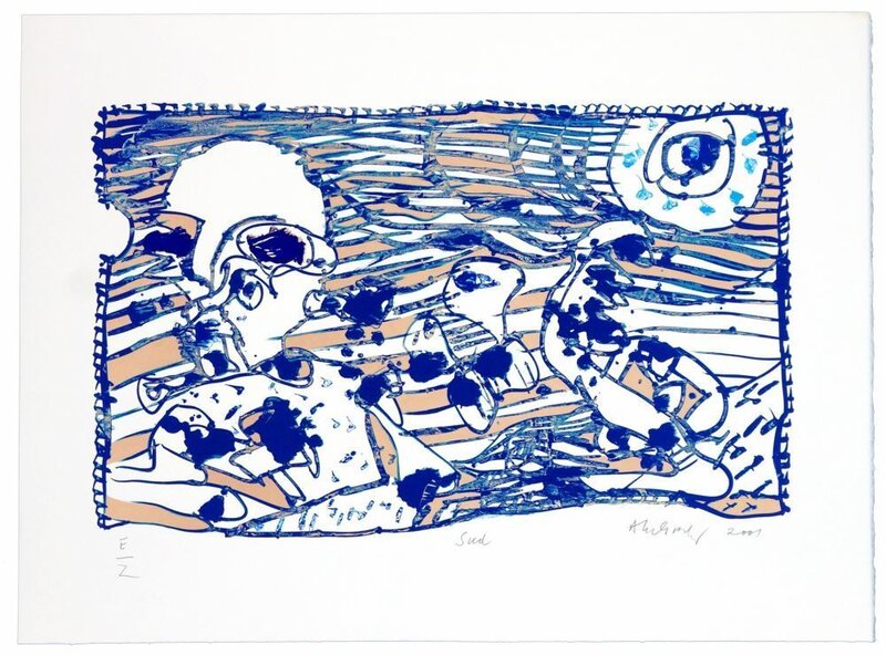 En route (Sud) de Pierre Alechinsky, 2001