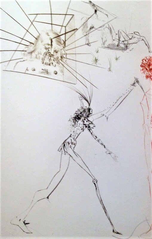 Tristan and Iseult : The Three Bad Barons by Salvador Dalí, 1970