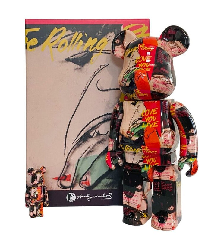 Andy Warhol x The Rolling Stones "Love You Live" 400% + 100% de BE@RBRICK,, 2024