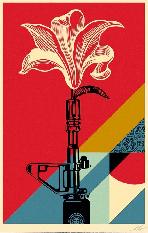 AR-15 Lily by Shepard Fairey, 2024