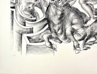Bull and portrait of Marx by Hans Erni, 1970 (view 3)