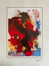 The temptation of Christ in the wilderness (Matthew 4:1) by Salvador Dalí, 1985