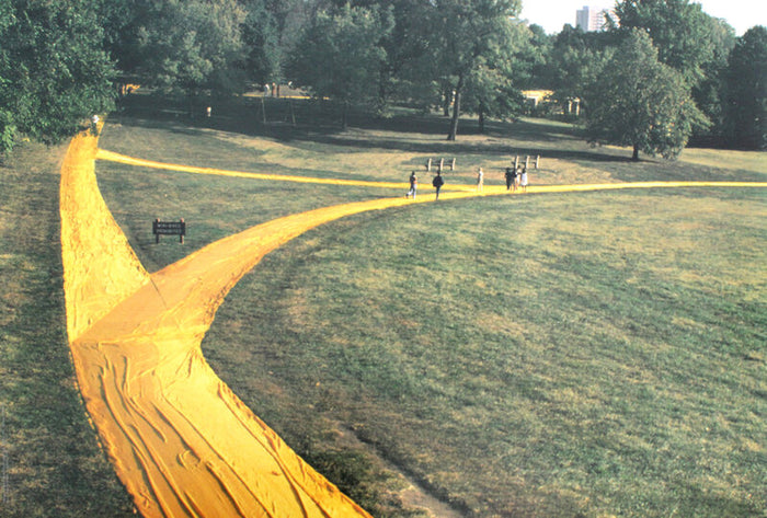 Wrapped walk Ways Loose Park Kansas City Missouri by Christo and Jeanne-Claude, 1978