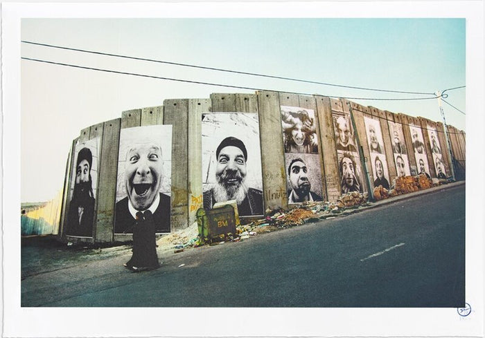 28 Millimètres, Face 2 Face, Separation Wall, Security fence, Palestinian side, Bethlehem by JR, 2007