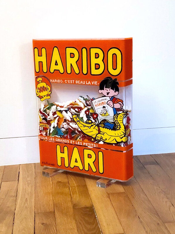 Coffrage HARIBO Hari d'Annick Cuadrado, 2018 (vue 2)