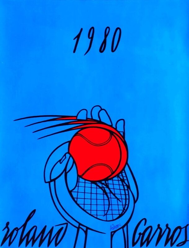 Roland-Garros Official Poster by Valerio Adami, 1980