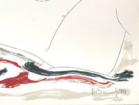 Nu allongé sur fond noir et rouge I by Alain Bonnefoit, 1987 (view 2)