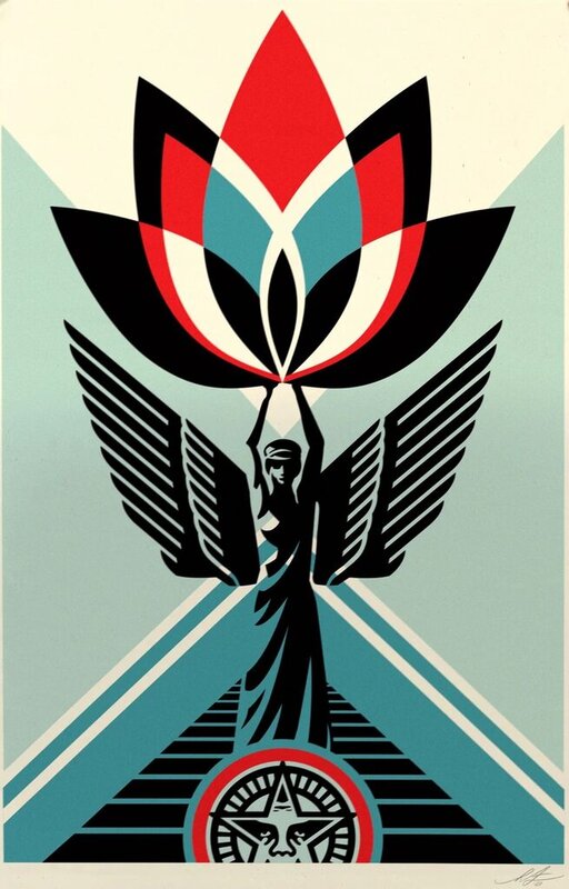 Lotus Angel by Shepard Fairey, 2024