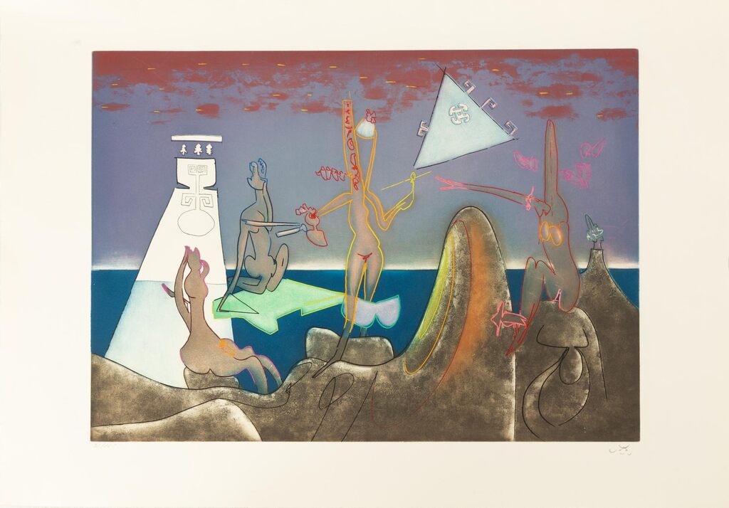 4 AM from L'Arc Obscure des Heures by Roberto Matta, 1975