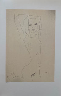 Nude Girl with Arms raised by Egon Schiele, 2007